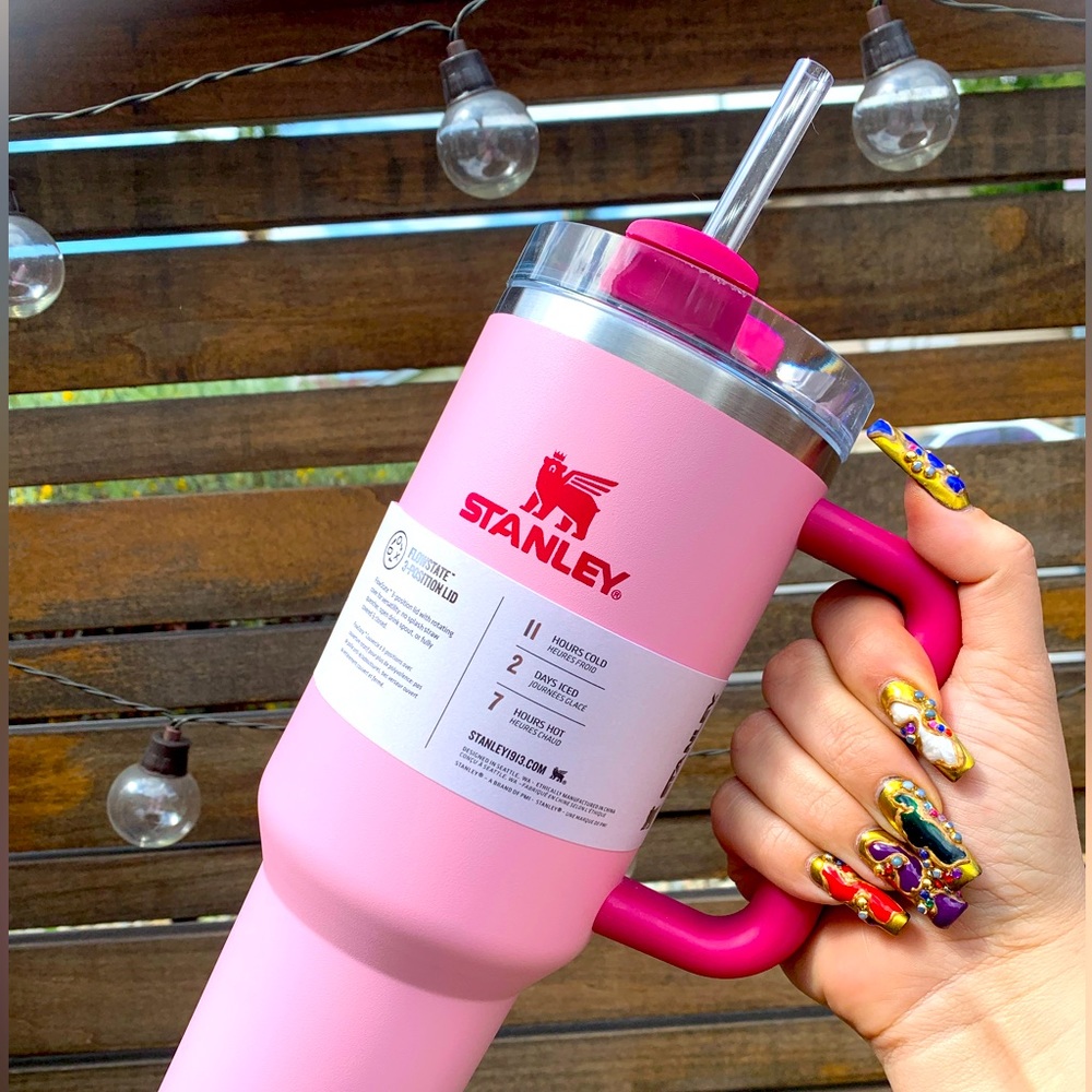 STANLEY Pink Cup with Straw 40oz LIMITED EDITION